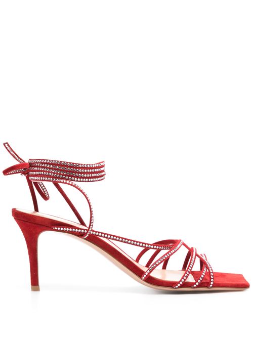 Sandalo rosso con lacci GIANVITO ROSSI | G3251570RICCAMROUG